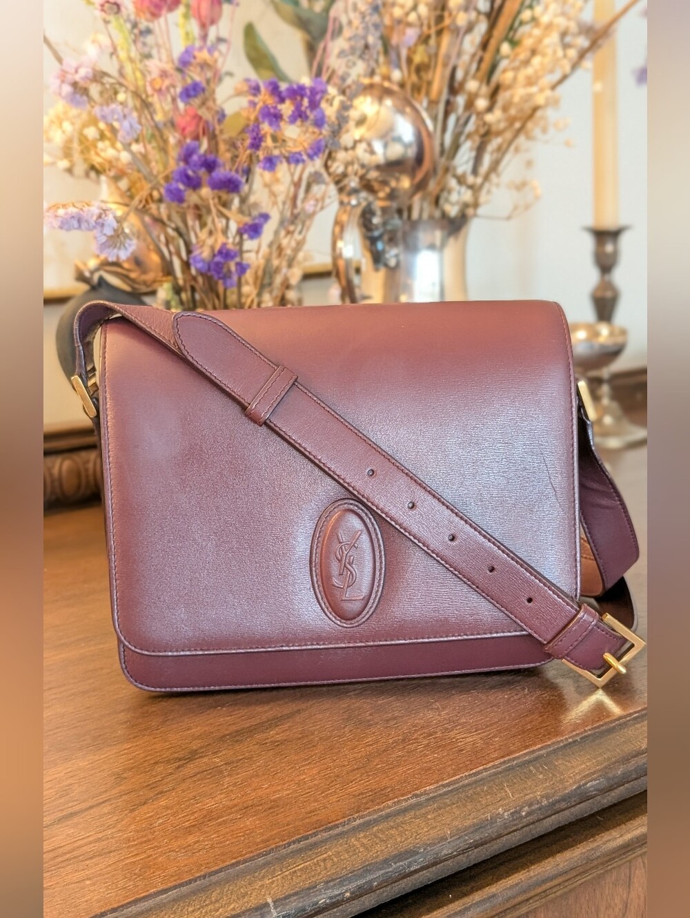 Yves Saint Laurent‎ Burgundy crossbody Shoulder Bag